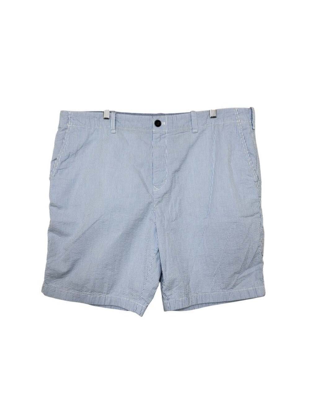 Tommy Hilfiger Mens Seersuker Shorts Size 40 Blue White Chino Preppy Striped